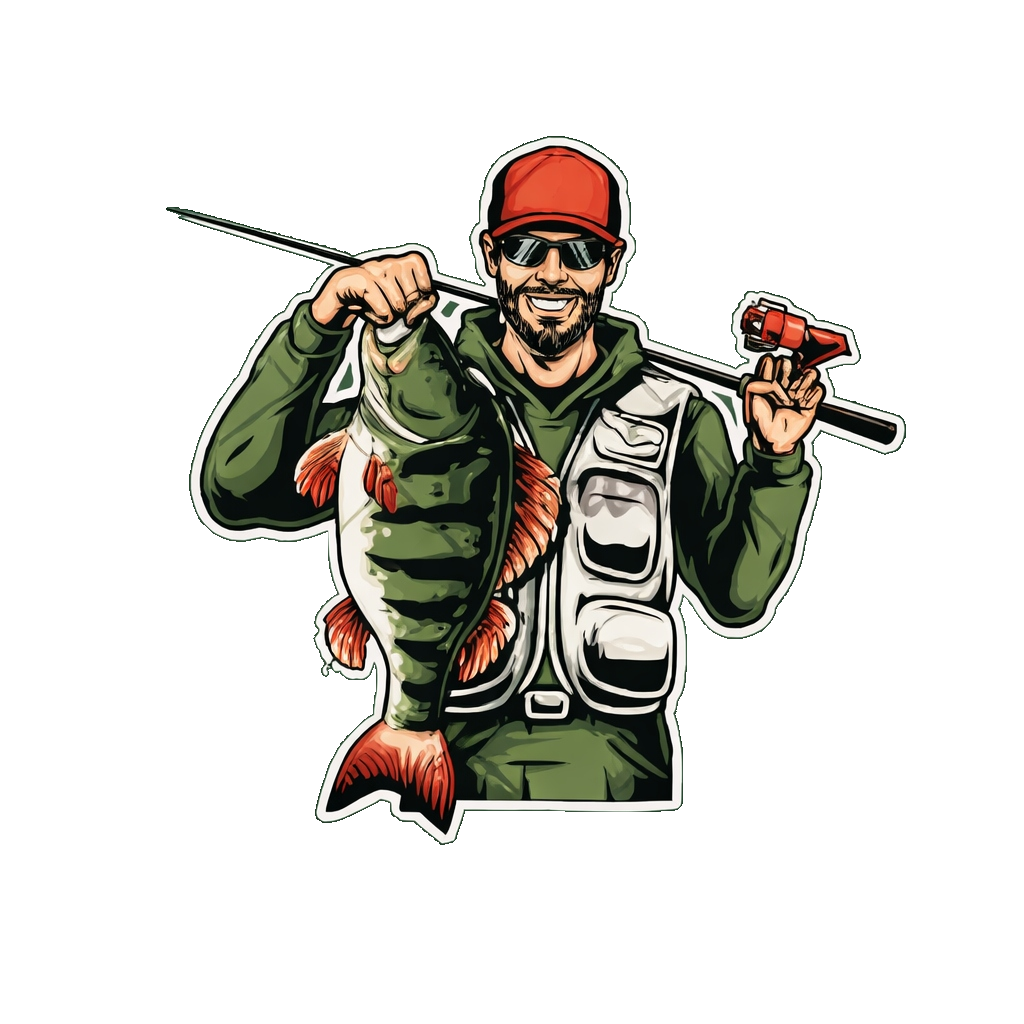 Pescador de Plomo al agua pesca